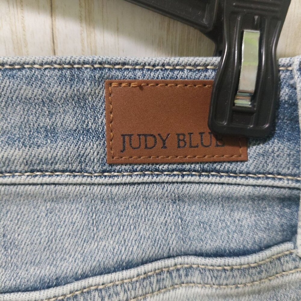 Judy Blue Womens Wide Leg Button-Fly Light Wash Denim Jeans Size 5/27 - Picture 11 of 12